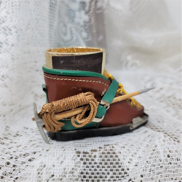 Vintage Germany Souvenir Hiking Boot Toothpick Holder - Picture 3 of 9